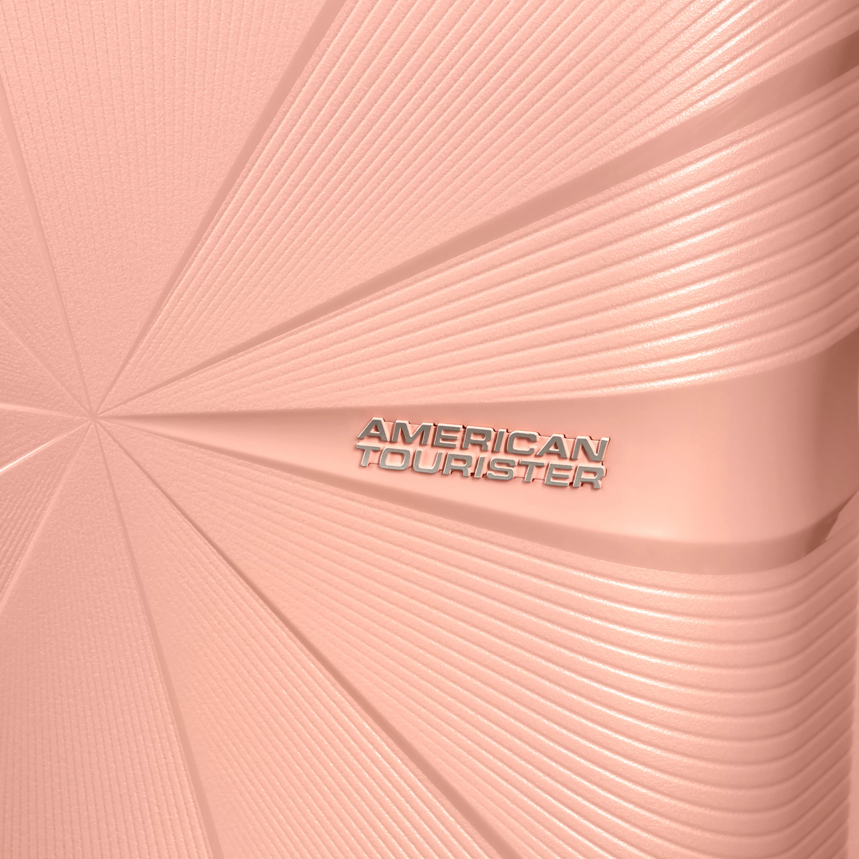 American Tourister StarVibe Spinner Medium Expandable Luggage - Metallic Peach | Lightweight Suitcase for Travel, Business Trips & Vacations | Durable Hardshell Carry-On with 360° Wheels