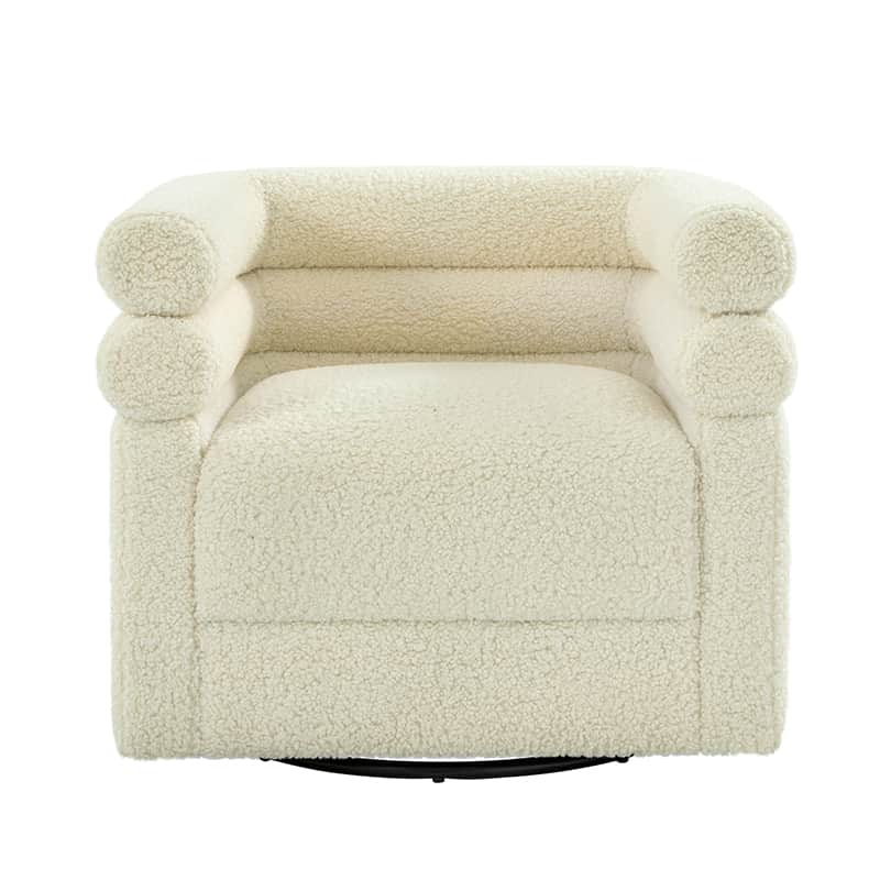 Benita 360 Degree Swivel Office Chair with Chenille Fabric & Plush Pillow - Ergonomic Desk Chair for Home Office, Gaming, and Study