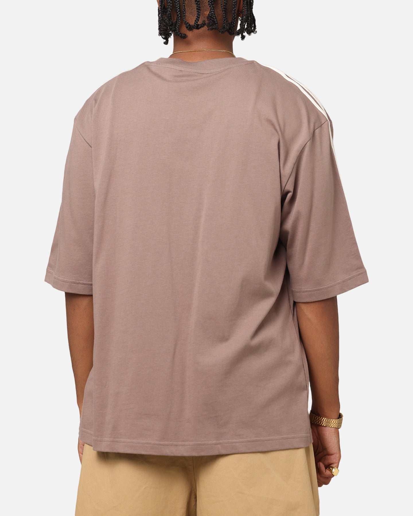Adidas Oversized T-Shirt for Men - Soft Cotton Brown Tee - Casual Streetwear & Loungewear - Perfect for Everyday Wear, Gym, and Outings