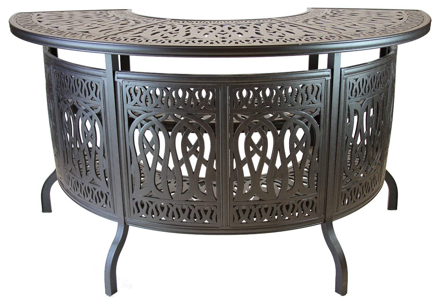Elizabeth 5-Piece Outdoor Patio Bar Set - Durable Cast Aluminum in Dark Bronze Finish - Perfect for Backyard, Poolside & Garden Entertaining