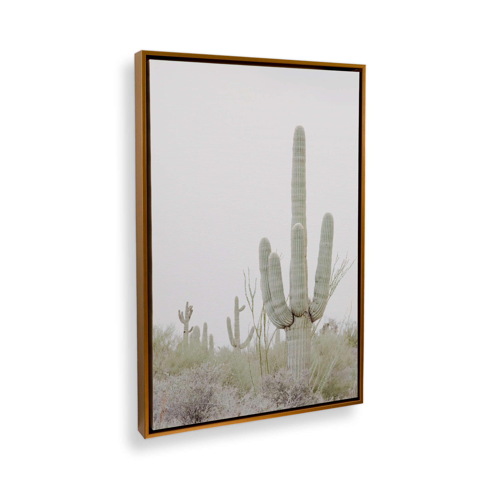 Desert Cactus Wall Art - Hand Painted Canvas Print for Home & Office Decor - Perfect for Living Room, Bedroom, or Southwestern Style Interior Design