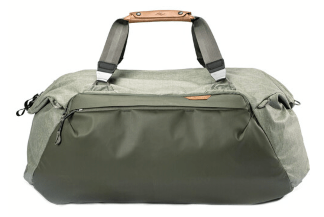 Peak Design Travel Duffel 80L - Lightweight Waterproof Duffel Bag for Travel, Camping & Outdoor Adventures (Sage Green) - Perfect for Weekend Getaways, Hiking Trips & Air Travel