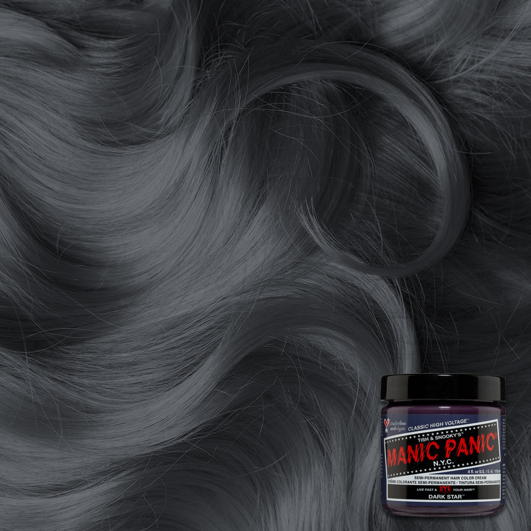 Manic Panic Classic Dark Star Semi-Permanent Hair Dye - 4oz (118ml) - Vegan & Cruelty-Free for Vibrant Hair Color at Home or Salon