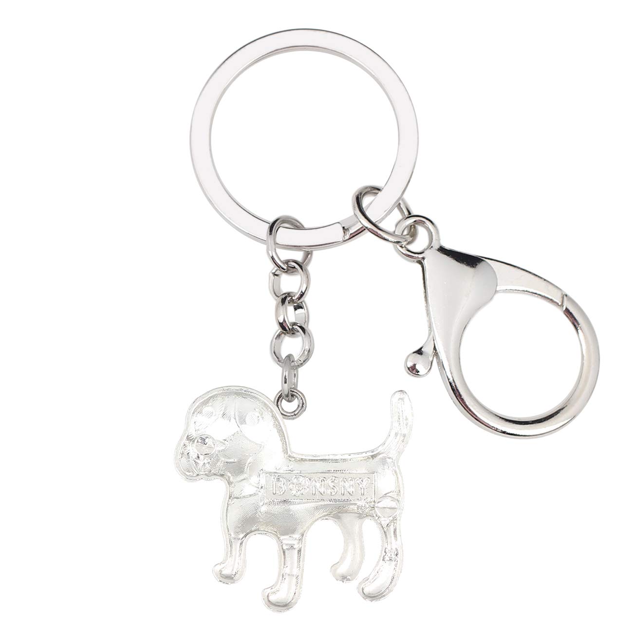 Sweet Beagle Dog Keychain - Enamel Metal Pet Charm for Keys & Bags