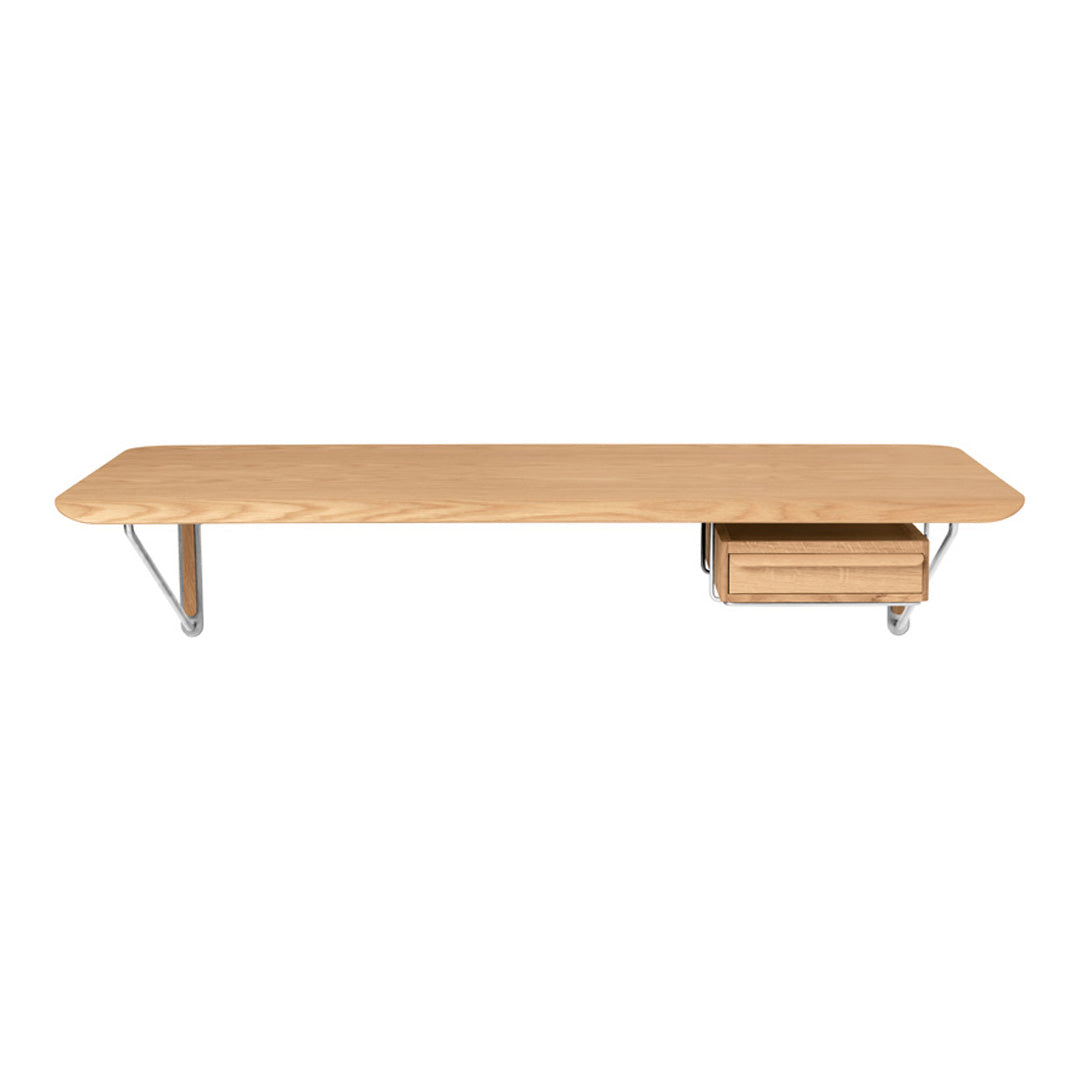 AB019 Wall-Mounted Desk with Drawer - Space-Saving Home Office & Study Workstation for Small Rooms