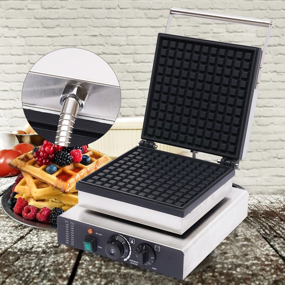 110V Commercial Electric Waffle Maker - 2000W Nonstick Bubble Waffle Machine for Baking Delicious Waffles, Pancakes & Desserts - Perfect for Breakfast, Cafes & Home Cooking