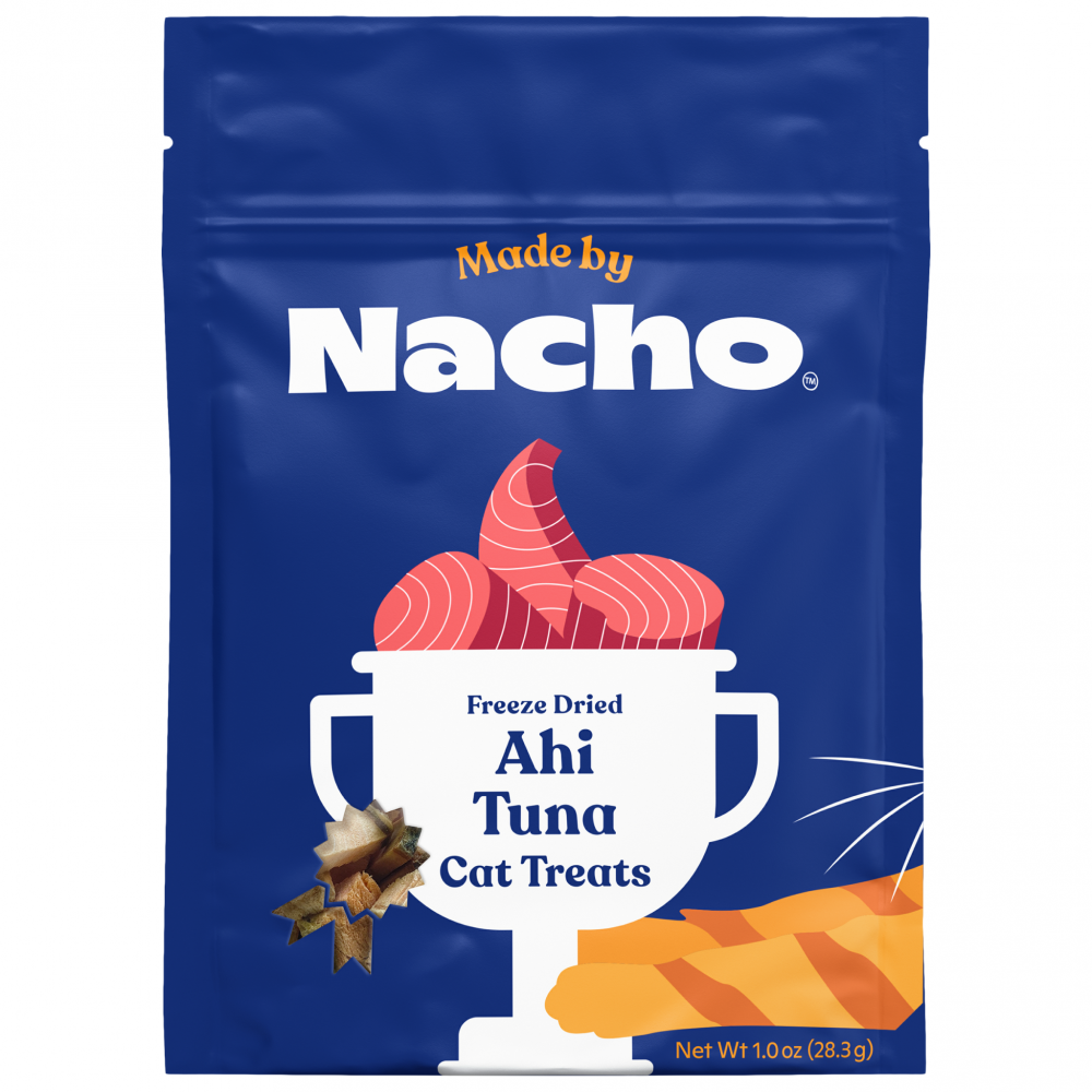 Made By Nacho Freeze Dried Ahi Tuna Cat Treats - High Protein, Grain-Free Cat Snacks for Indoor & Outdoor Cats - Perfect for Training, Rewards & Special Occasions