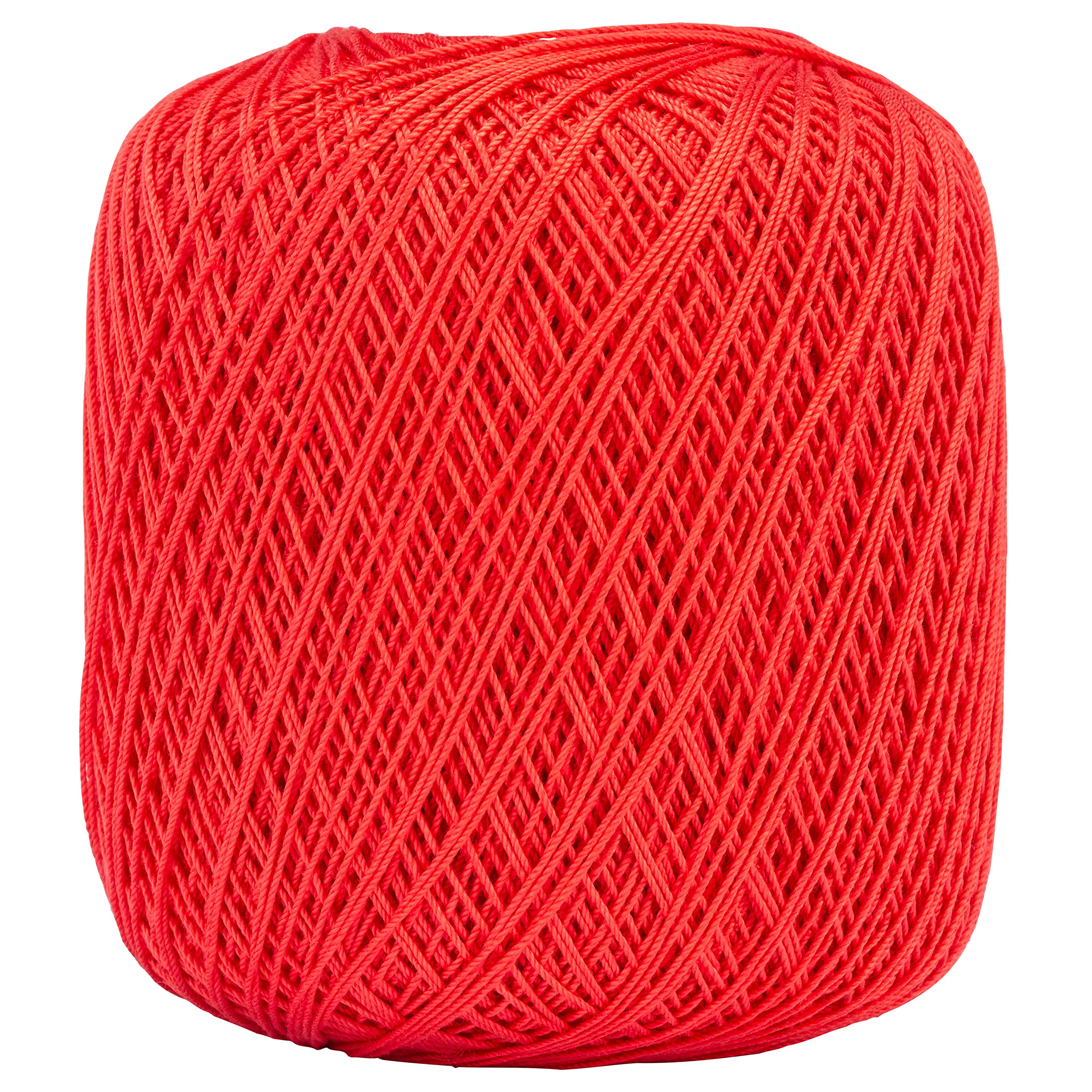Aunt Lydia Classic Crochet Thread - 100% Cotton Yarn for Crocheting, Knitting & Crafts (Bright Coral) - Perfect for Doilies, Table Runners & Handmade Gifts