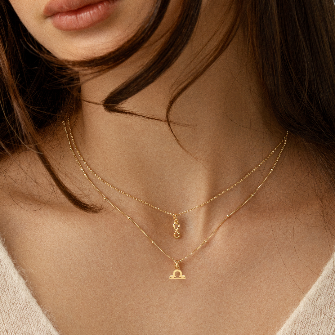 Libra Zodiac Charm Necklace for Petite Women - Perfect for Daily Wear & Special Occasions