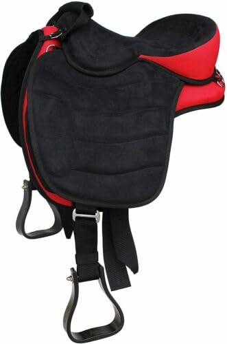 Western Free MAX Synthetic Treeless Horse Saddle for Trail Riding - Lightweight Comfortable 16