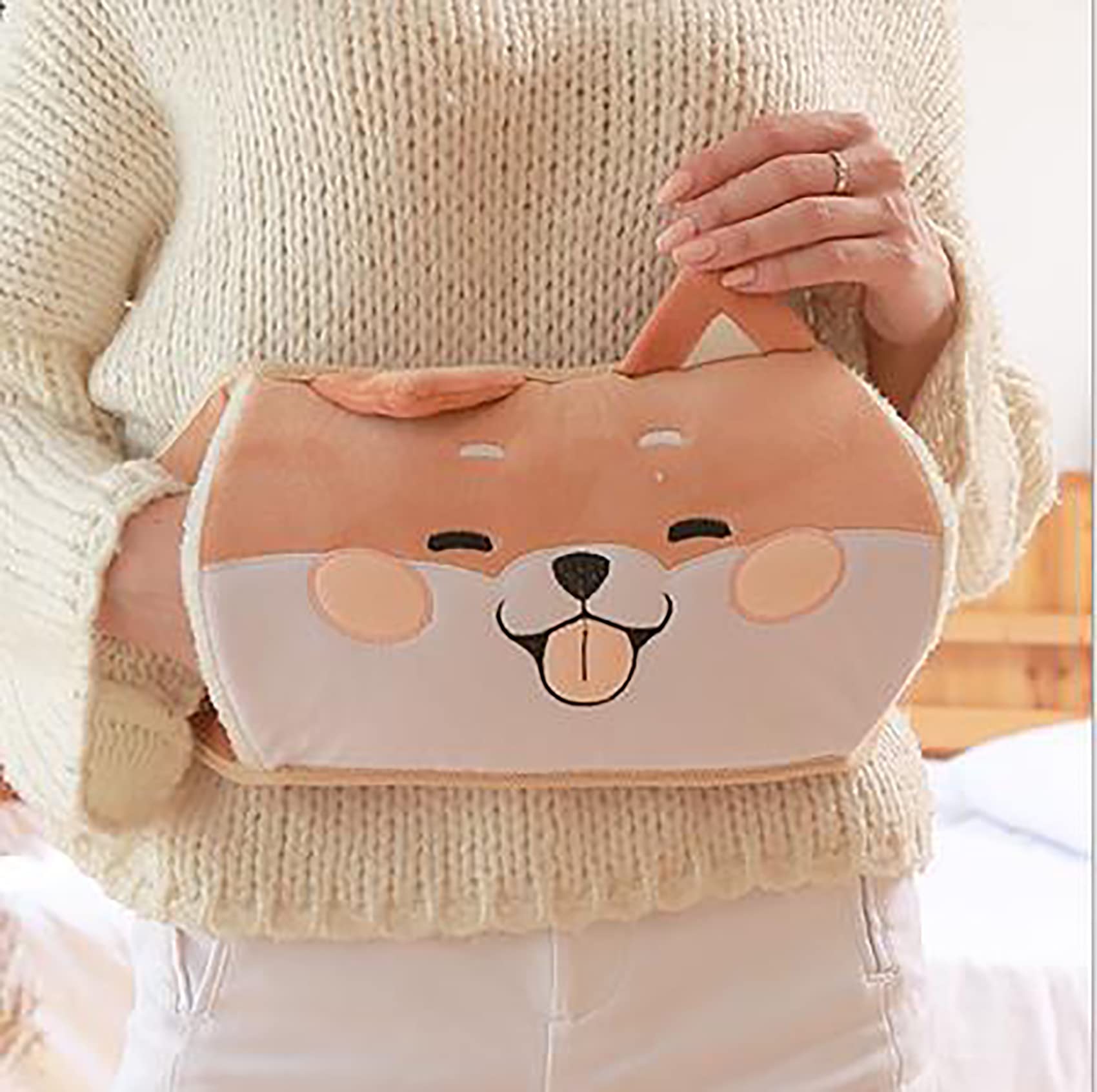 Premium Rubber Hot Water Bottle with Soft Fleece Cover - Pain Relief for Neck, Shoulder, Back, Hands, Legs & Waist | Perfect for Winter Warmth, Menstrual Cramps & Muscle Relaxation at Home or Office