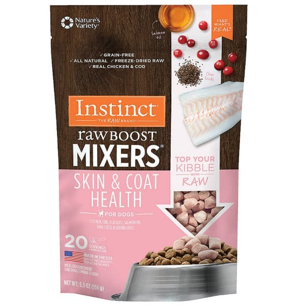 Instinct Raw Boost Mixers - Grain Free Dog Food Topper for Skin & Coat Health | High Protein Freeze Dried Raw Dog Food | Perfect for Picky Eaters & Sensitive Stomachs | Use as Meal Enhancer or Training Treats