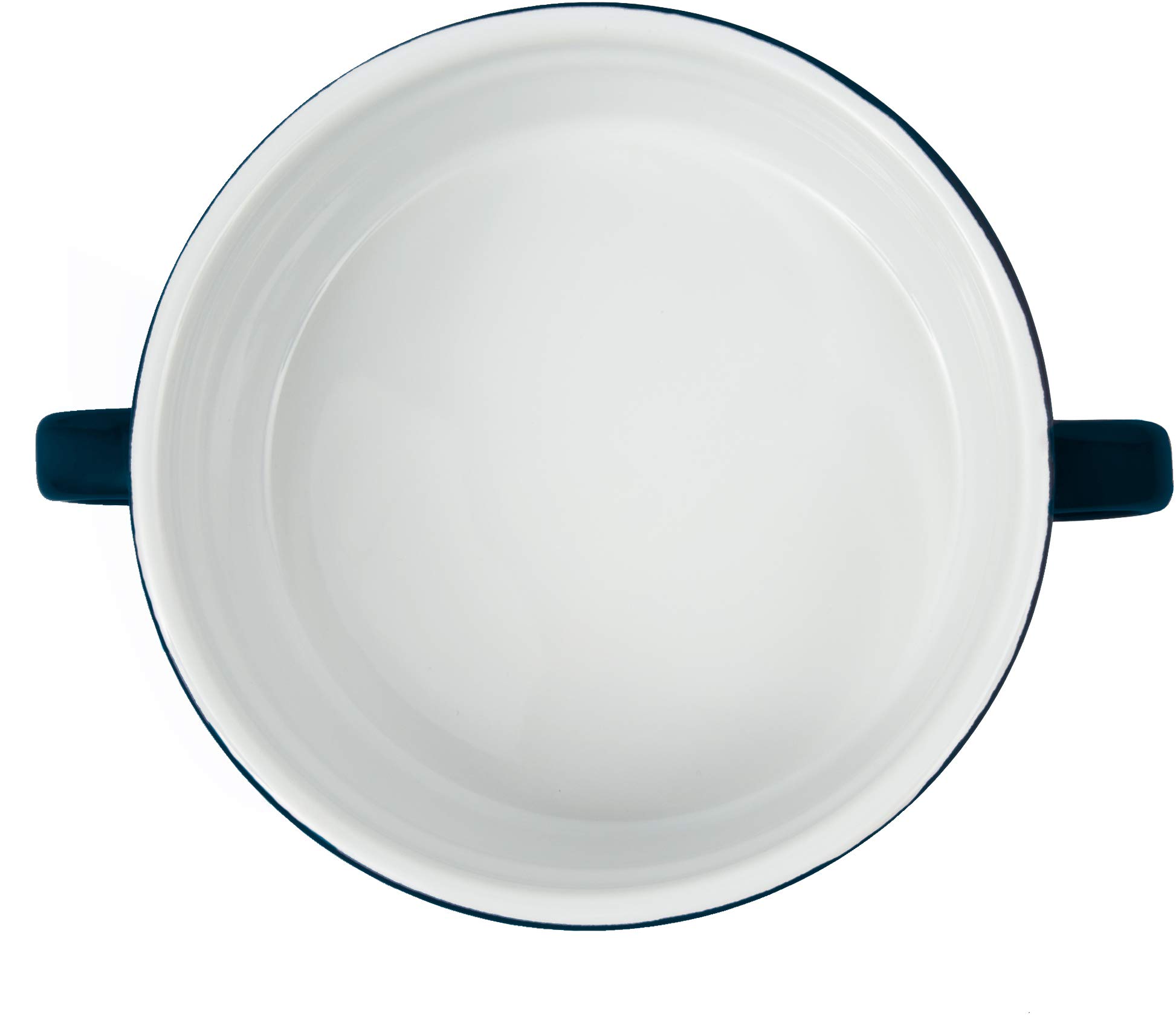 13.5 Oz Double Handled Soup Bowl with Lid - Microwave & Dishwasher Safe - Perfect for Beach Picnics, Camping & Home Dining - Pavilion Gift Company - Blue