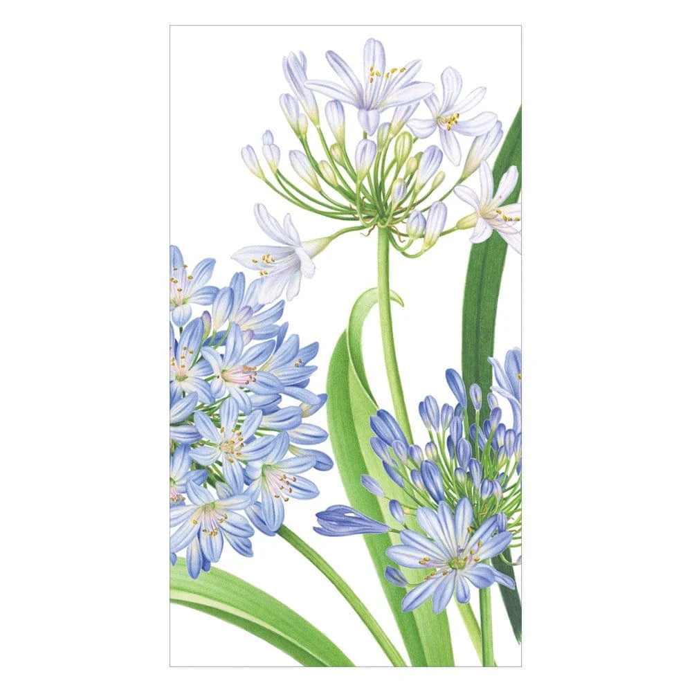 Premium Agapanthus Floral Design Cotton Guest Towels - Soft & Absorbent for Bathroom, Kitchen, and Luxury Hotel Use
