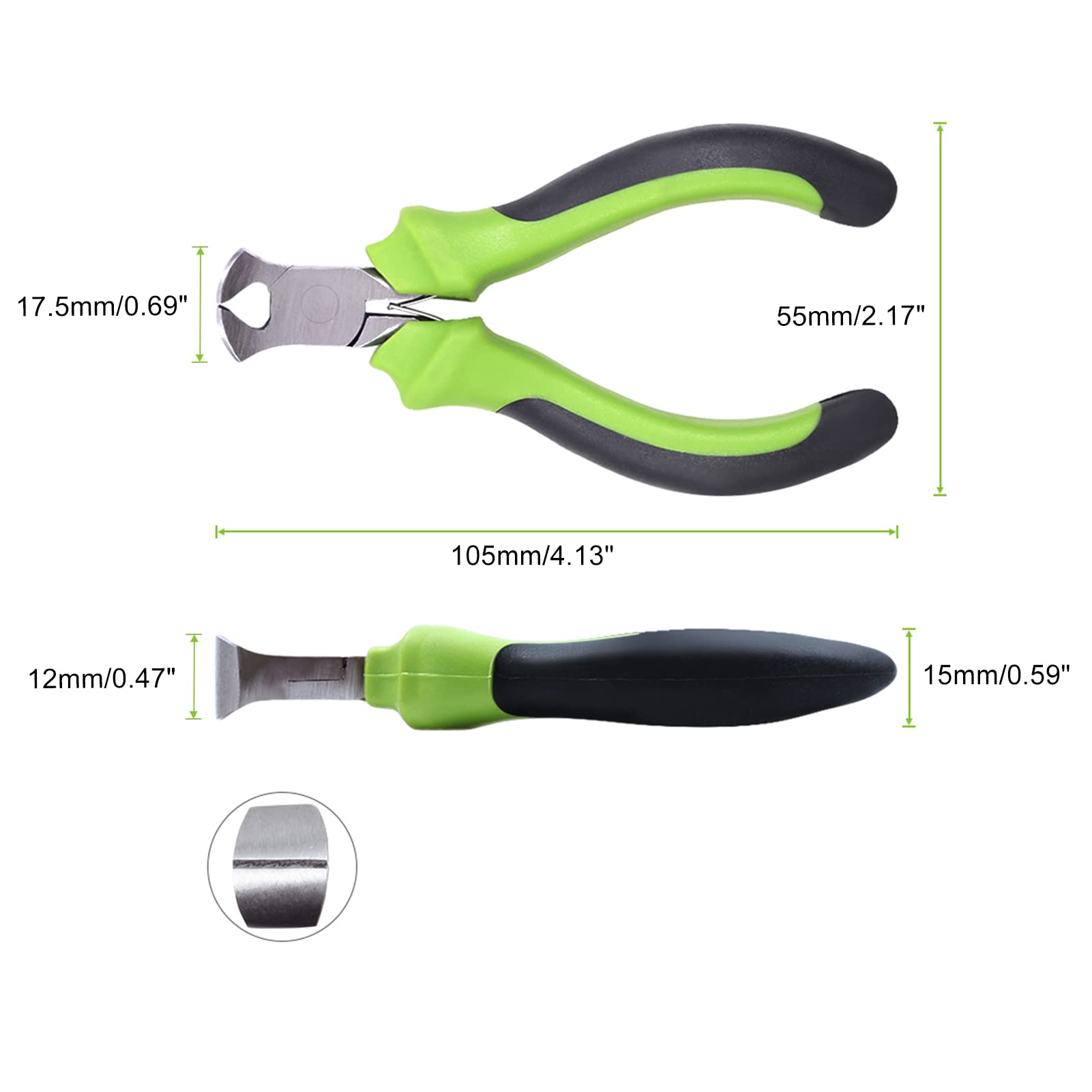 SPEEDWOX 4 Inch Mini End Nipper Pliers - Precision Wire Cutters for Guitar Strings, Jewelry Making, Beading & Shoe Repair | Spring-Loaded Small End Cutting Nippers for DIY Crafts & Electronics