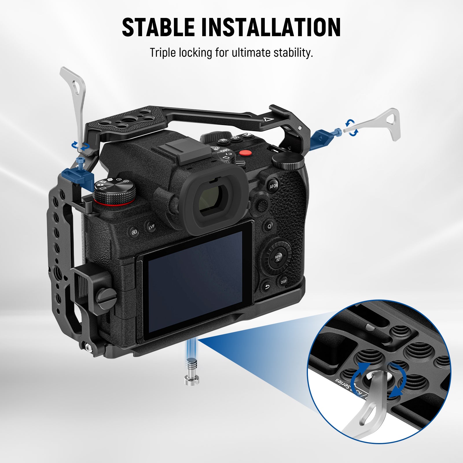 NEEWER CA020/CA056 Camera Cage for Panasonic Lumix S5 II, S5 IIX & G9 II - Professional Aluminum Alloy Rig for Vlogging, Filmmaking & Photography