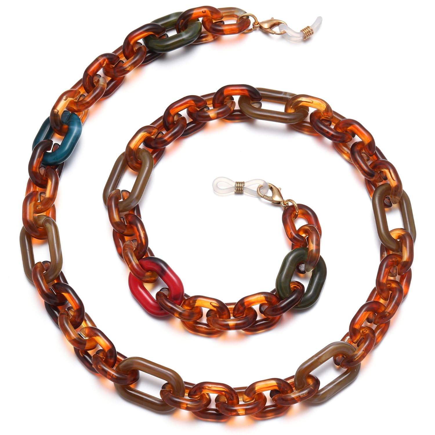 Stylish Acrylic Eyeglass Chain for Women - Trendy Necklace-Style Glasses Holder - Perfect for Reading, Driving & Fashion Accessories