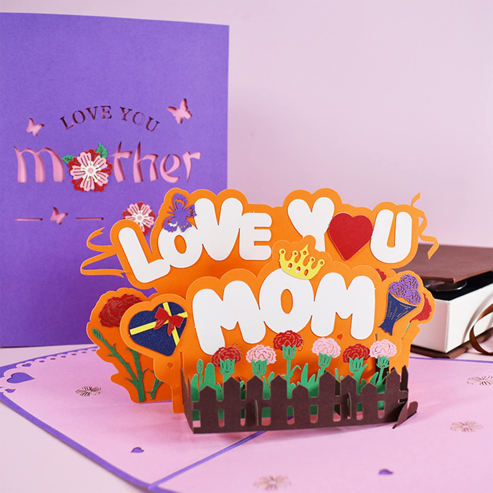 3D Pop-Up Mother's Day Greeting Card with Envelope & Memo - Unique Birthday Gift for Mom - Perfect for Mother's Day, Birthday Celebrations & Special Occasions