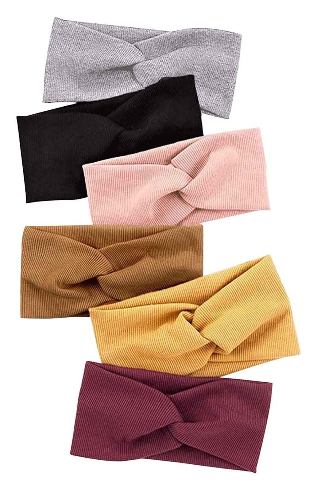 Elegant Women's Turban Headbands - Wide Knotted Elastic Head Wraps for Yoga, Workout & Everyday Wear | Soft Hair Accessories for Teens & Adults | One Size Fits Most (Color A) - Perfect for Gym, Running, Beach & Casual Outfits