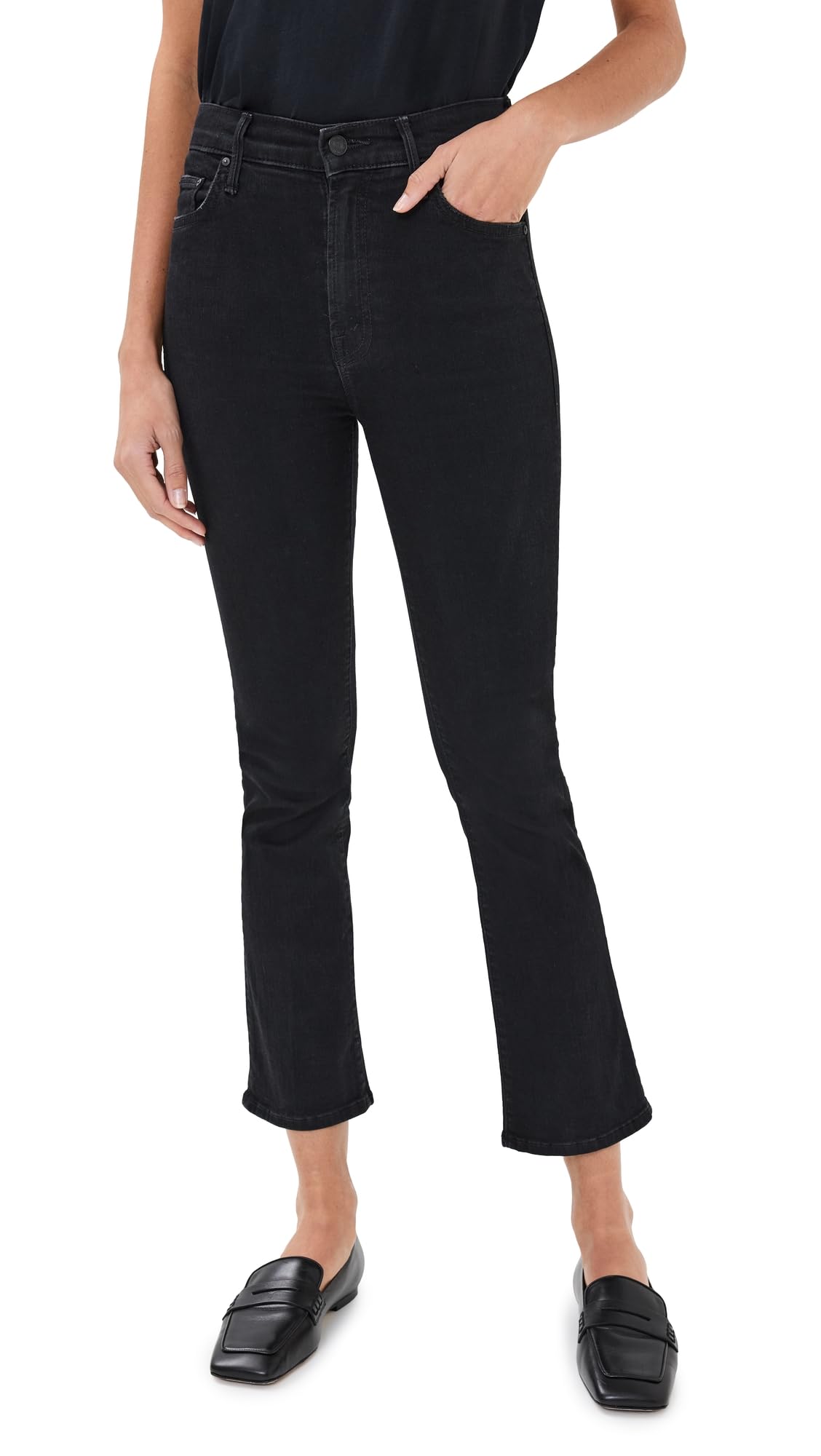 MOTHER Women's High Waisted Crop Jeans - Stretch Denim Skinny Fit for Casual & Night Out | Perfect for Summer, Travel & Street Style