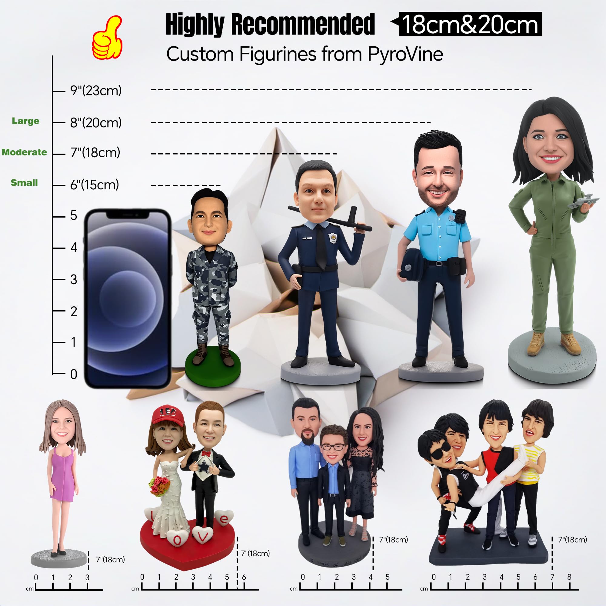 Custom Military Bobblehead - Personalized Army Figure Gift for Boyfriend, Dad, Husband | Unique Birthday, Anniversary, Retirement Present | Fun Home & Office Decoration