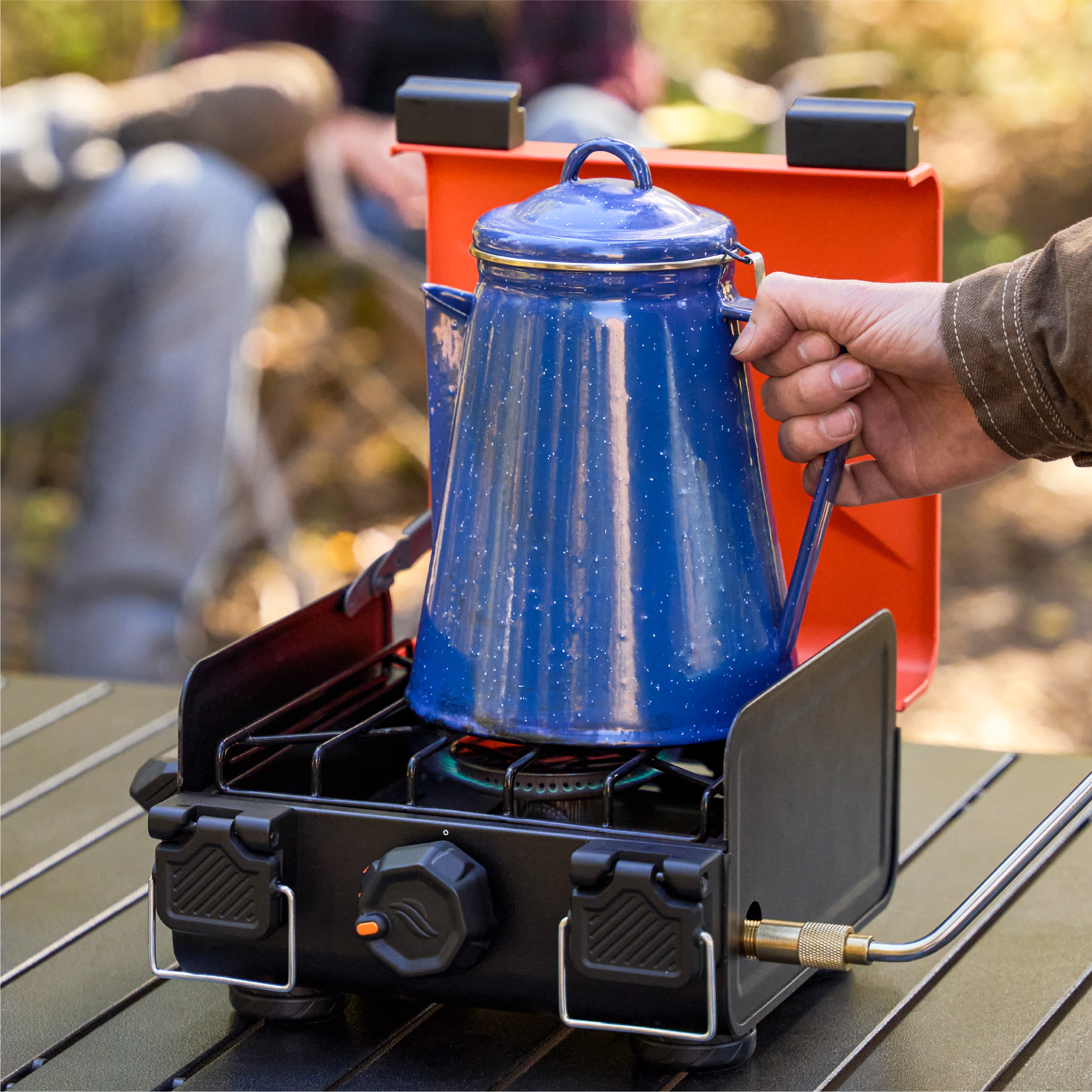 Portable Single Burner Camping Stove - Compact Outdoor Gas Stove for Backpacking, Hiking & Picnics | Perfect for Camp Cooking, Emergency Preparedness & RV Travel