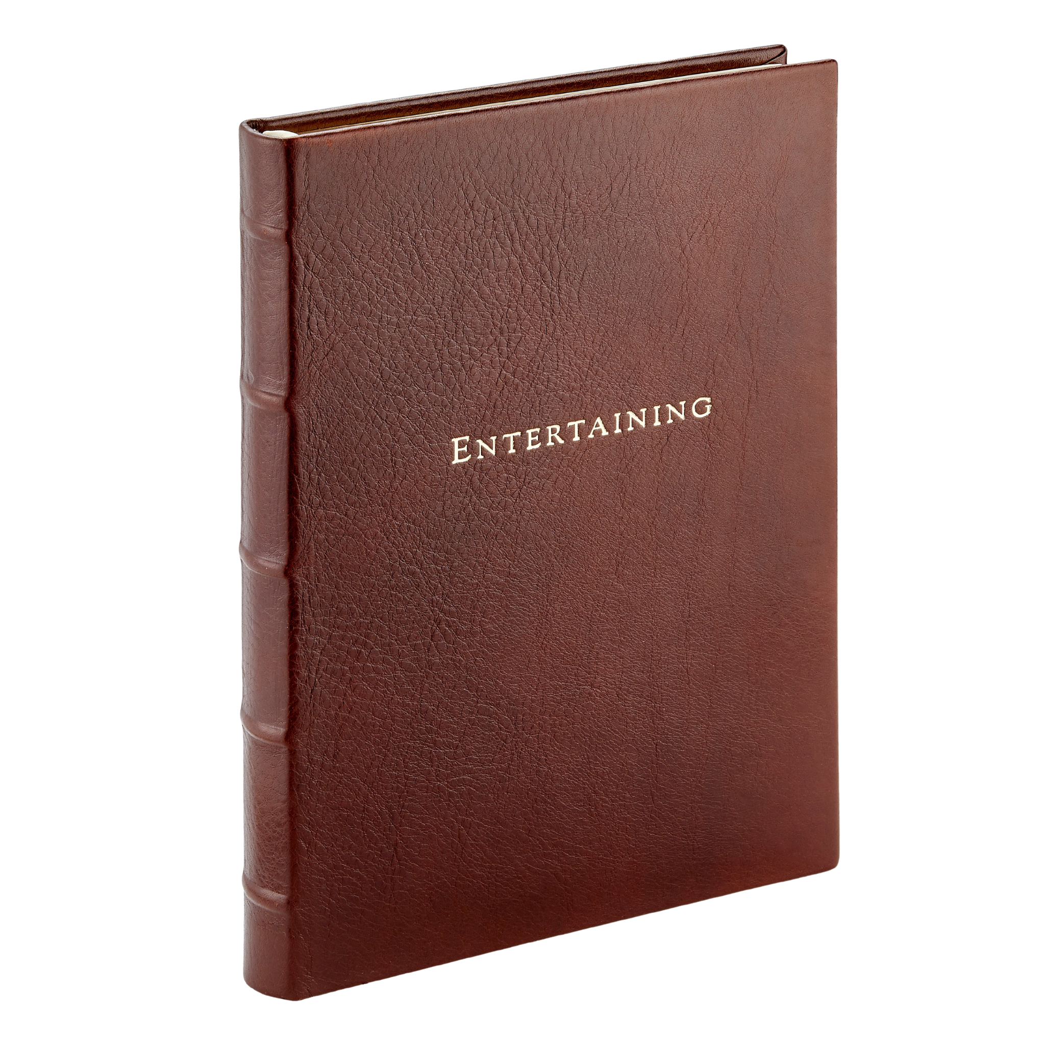 Personalized Brown Goatskin Leather Guest Book for Weddings, Events & Special Occasions - Elegant Keepsake for Signatures & Messages
