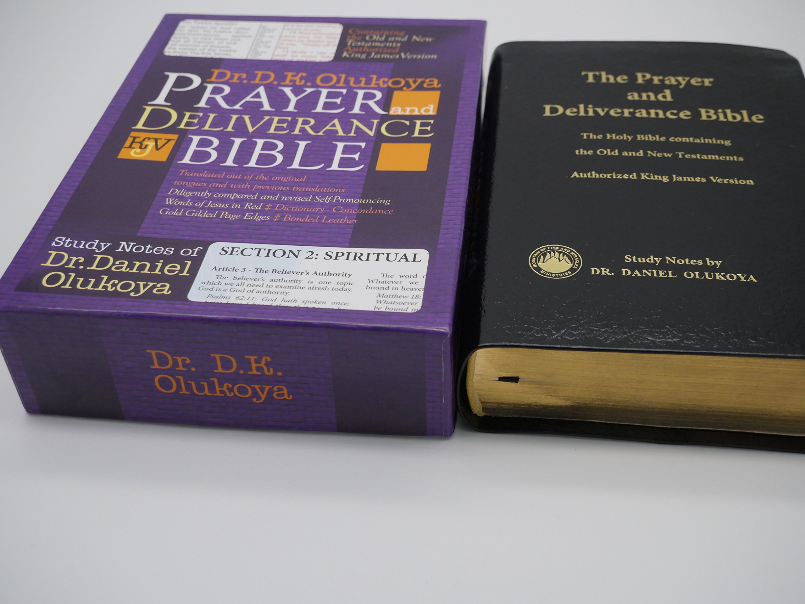 KJV Olukoya Prayer and Deliverance Bible - Black Indexed Edition for Spiritual Warfare and Deliverance Prayers | Perfect for Daily Devotion and Bible Study