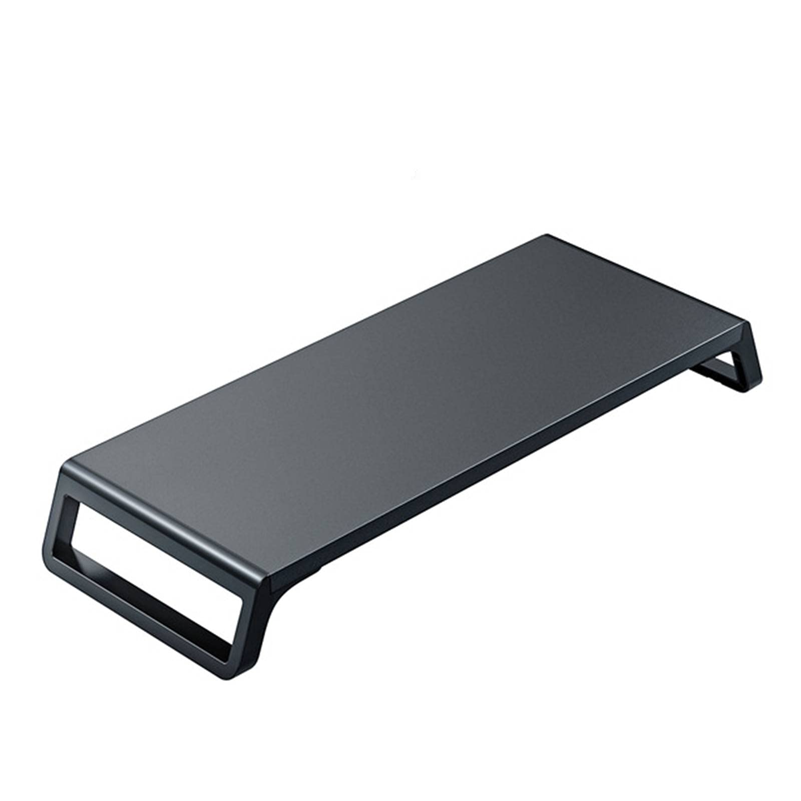 Aluminum & Wood Monitor Stand Riser - Universal Desktop Organizer Holder for PC, Laptop, Computer Monitors - Perfect for Home Office & Workspace Organization