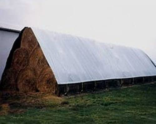 Heavy Duty Waterproof Hay Tarp 18' x 36' - 12 Mil Poly Tarpaulin Cover with Brass Grommets for Agriculture, Camping & Weather Protection (Silver/Black) | Durable Outdoor Shelter for Livestock, Equipment & Emergency Use
