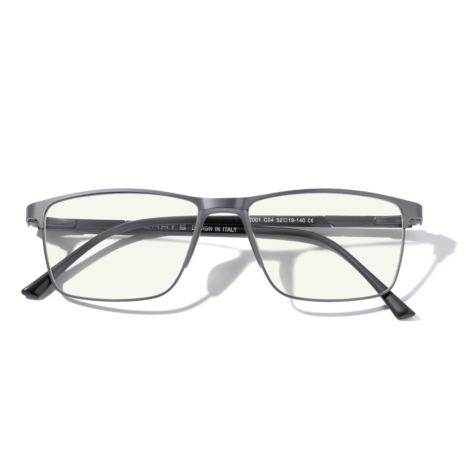 Blue Light Blocking Glasses for Men - Fashion Metal Frame Reading Glasses with Spring Hinge | Computer Glasses, Gaming Glasses & Reading Eyewear for Daily Use