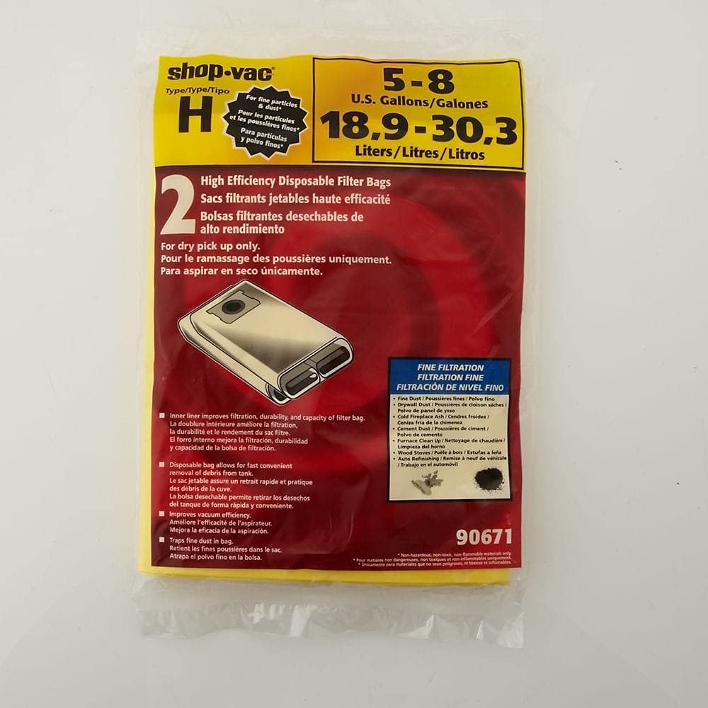 Genuine OEM Shop Vac Corp Fax 90671-00 Vacuum Filter Bag - Replacement Part for Shop Vacuums - Perfect for Home Cleaning, Workshop, and Garage Use
