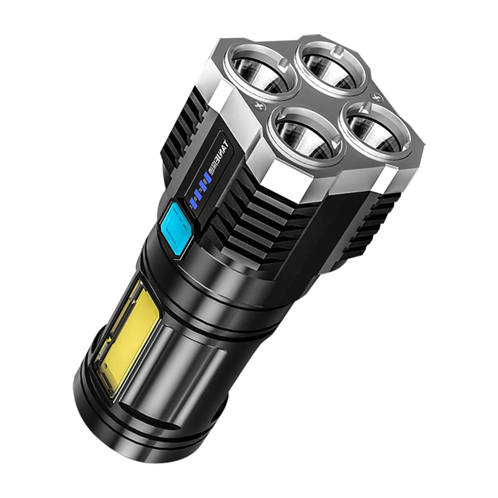 Rechargeable Waterproof ABS LED Flashlight - Super Bright Strong Light for Camping, Hiking, Emergency & Outdoor Adventures