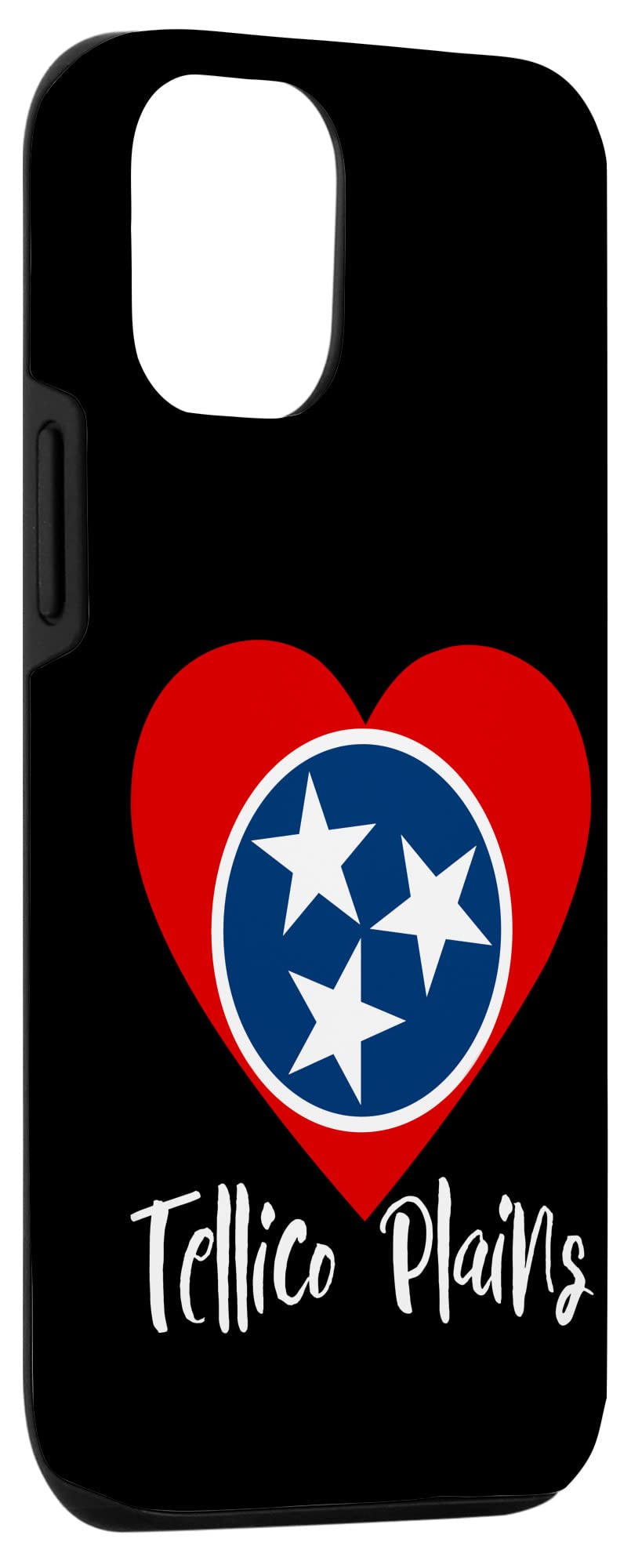 iPhone 12/12 Pro Case with Tennessee TN State Flag & Heart Design - Durable Protective Cover for Travel, School, Work & Everyday Use