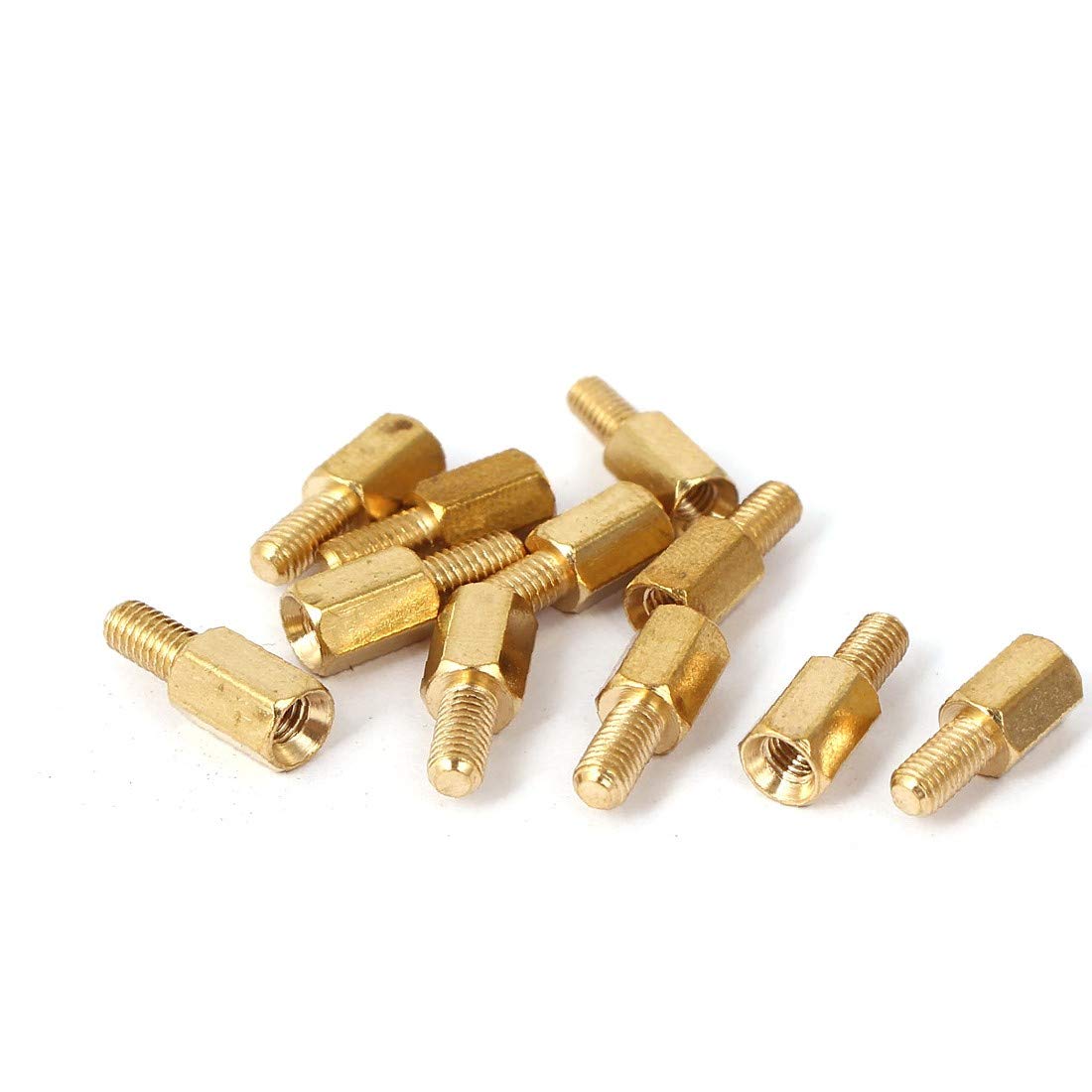 Brass Hexagonal PCB Standoffs - M3 Female to Male 13mm Length Spacers (11PCS) - Perfect for Circuit Board Mounting, Electronics Projects & DIY Enclosures