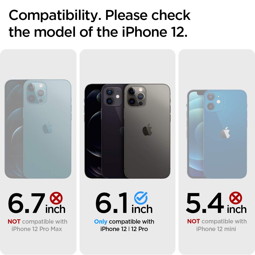 Spigen Liquid Air Case for iPhone 12 & iPhone 12 Pro (2020) - Slim Protective Navy Blue Cover | Shockproof & Anti-Scratch | Perfect for Everyday Use, Work & Travel