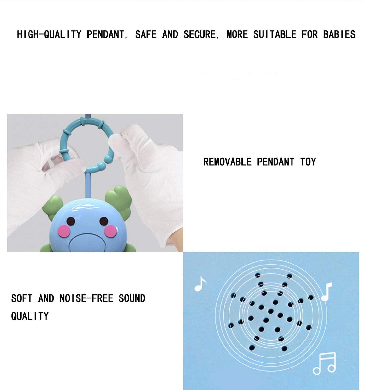 Soft Baby Play Mat with Hanging Rattle & Musical Piano - Non-Toxic Crawling Mat for Newborns, Infants & Toddlers - Gym Activity Mat with Lights for Floor Play, Tummy Time & Early Learning Development
