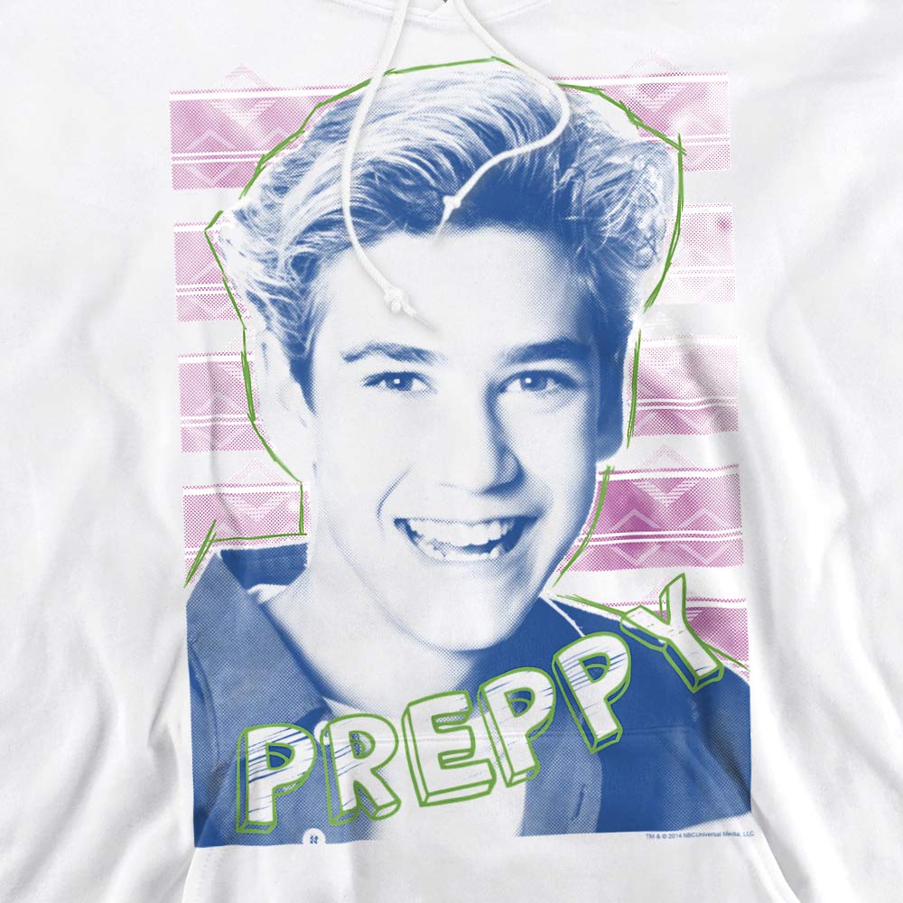 Saved By The Bell Preppy Pullover Hoodie - XL Size Men's Casual Hooded Sweatshirt for College & Streetwear Fashion