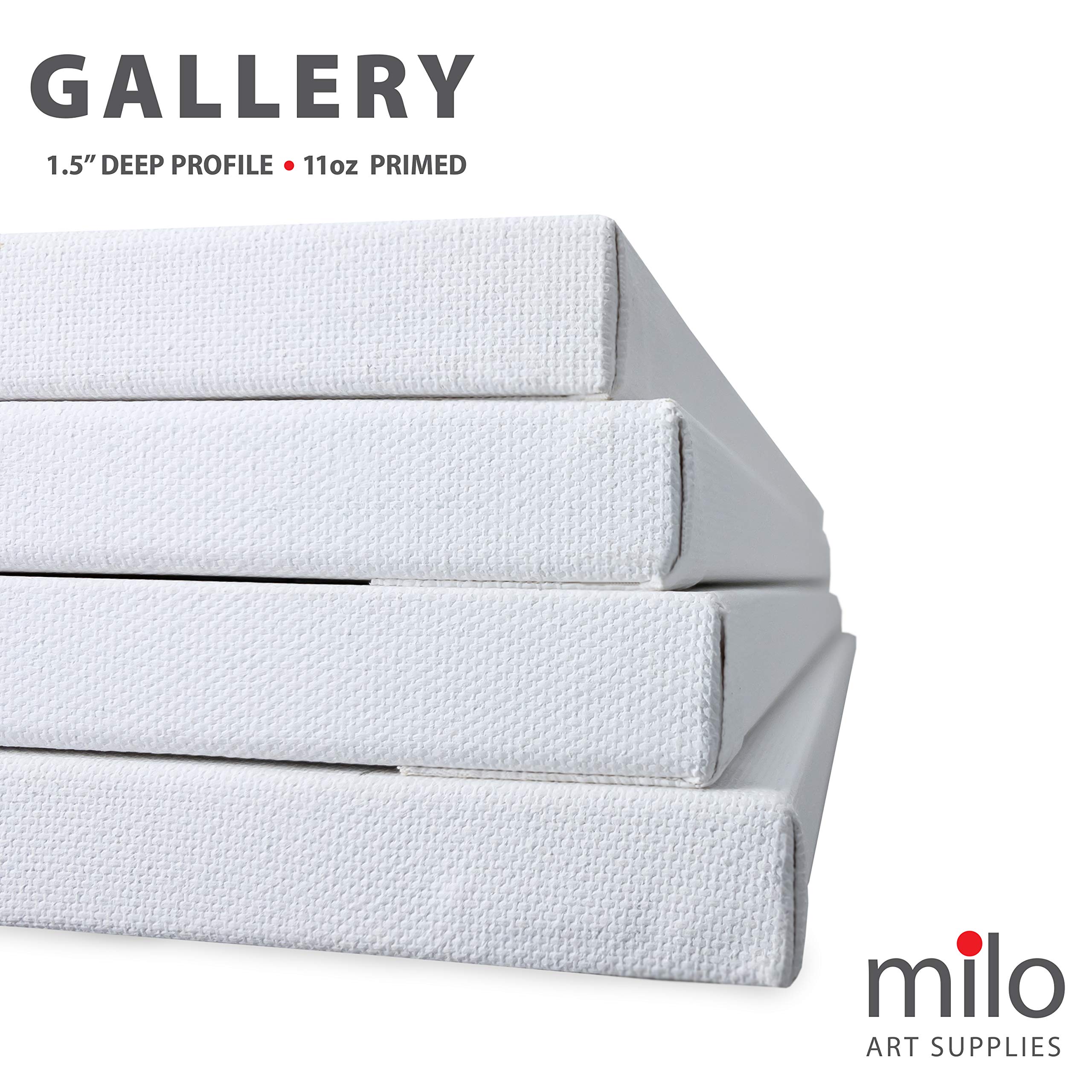 Premium 24x30 Inch Stretched Artist Canvas - 4 Pack, 1.5