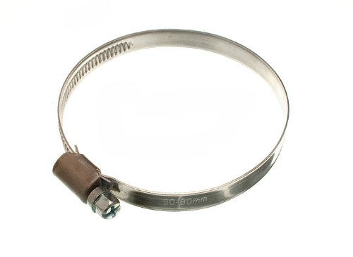 100-Pack Stainless Steel Hose Clamps 60-80mm | Heavy Duty Jubilee Clips for Plumbing, Automotive & Marine Use | Corrosion-Resistant SS304 Clamps for Pipes, Hoses & DIY Projects