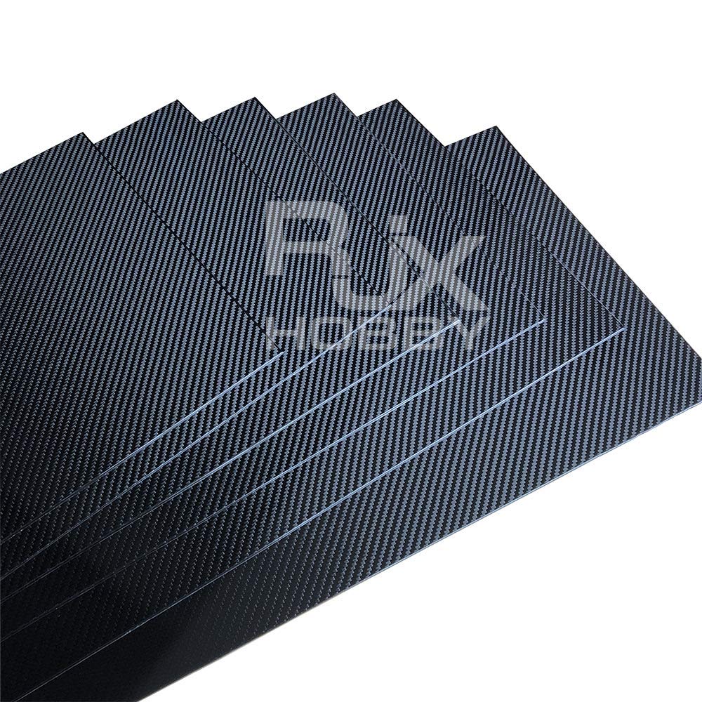 3K Twill Weave Carbon Fiber Plate - 400x500mm (1.5mm-6mm Thickness Options) - Matte Surface 100% Pure Carbon Fiber Sheet for Automotive, DIY Projects & Industrial Applications