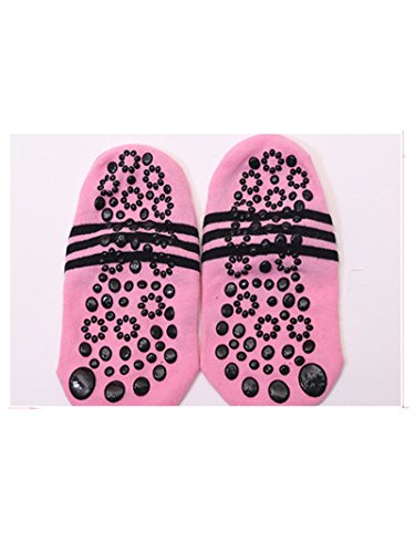 WIN Non-Slip Yoga Socks with Rubber Dots - Cotton Pilates, Gym & Dance Grip Socks for Women - Perfect for Yoga, Barre, Studio Workouts & Home Exercise