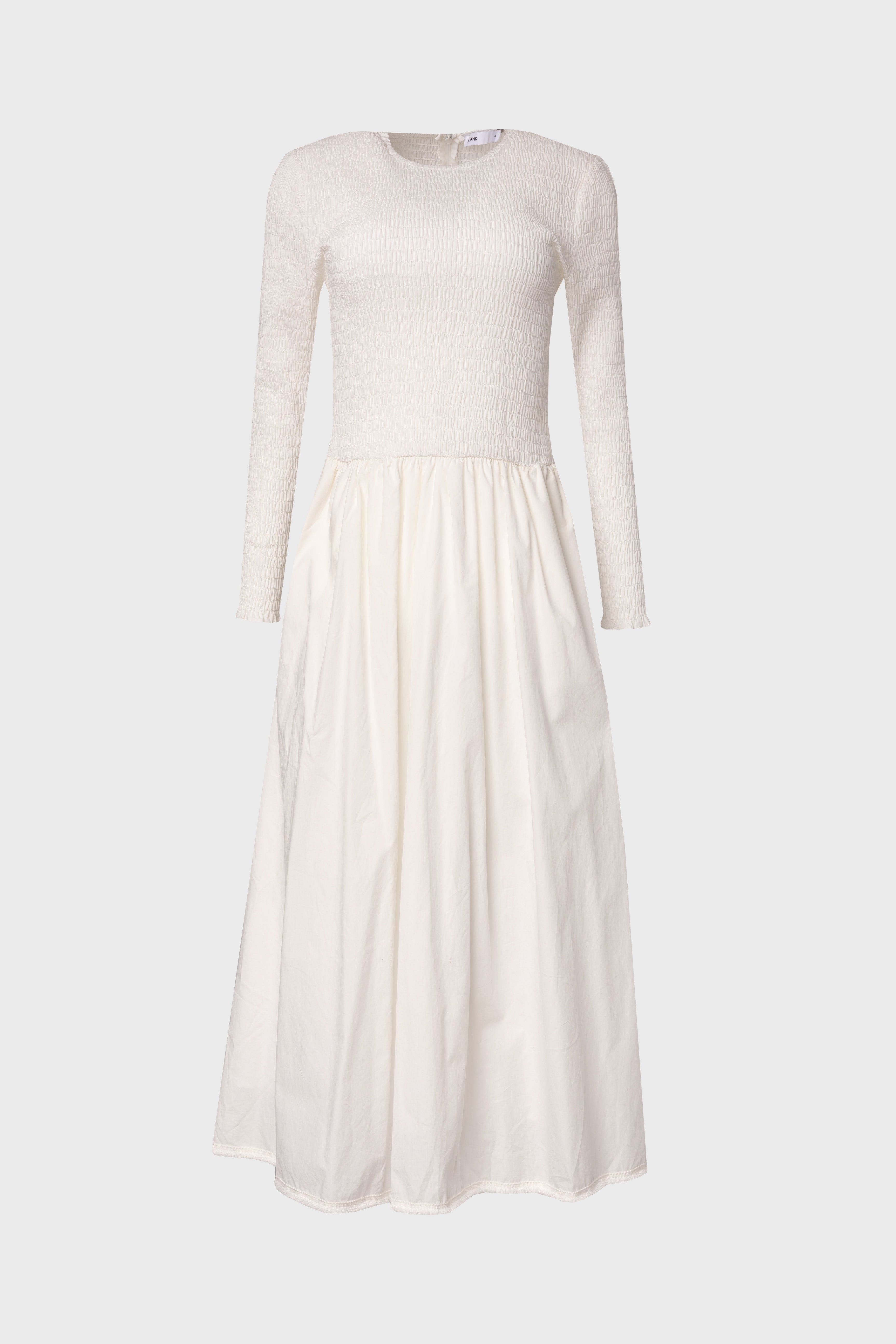 Elegant White Smocked Cotton Maxi Dress for Women - Summer Boho Beach Dress, Wedding Guest Outfit & Casual Daywear