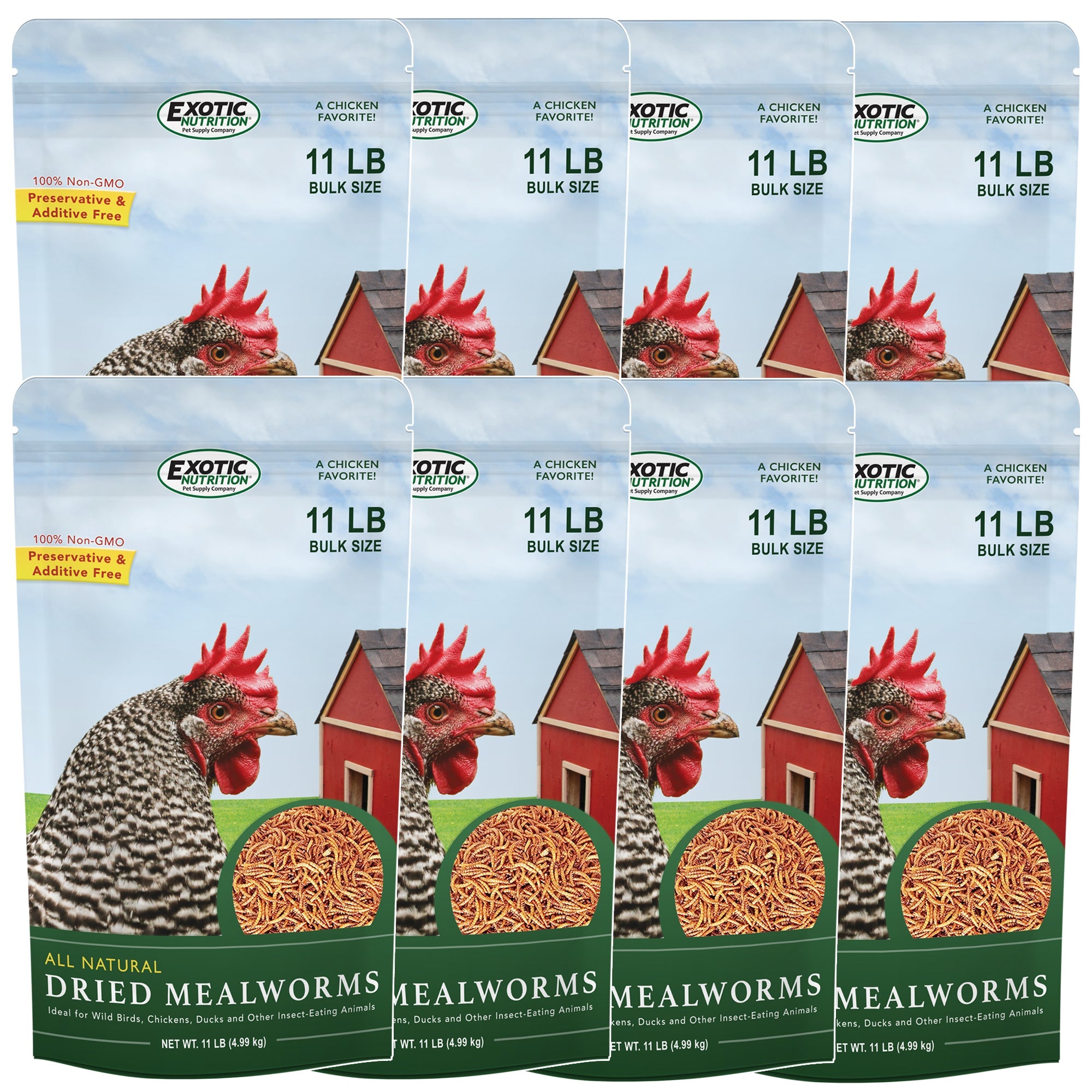 Premium Dried Mealworms Bulk - High Protein Natural Bird & Chicken Feed - Perfect for Wild Birds, Poultry, Reptiles & Fishing Bait