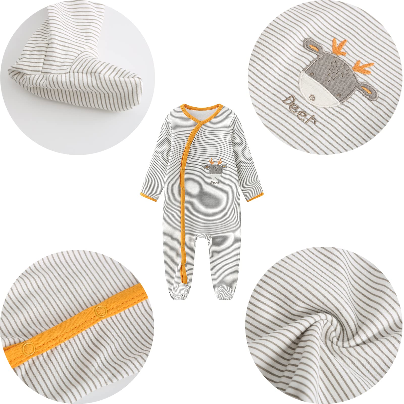MAMIMAKA Unisex Baby Clothes - Soft Newborn Onesie for Boys & Girls | Perfect for Sleeping, Playtime & Daily Wear