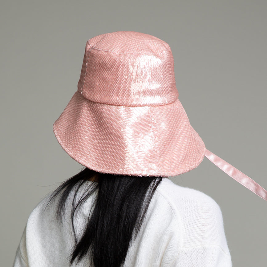 Ally Sequin Packable Bucket Hat for Women - Stylish Foldable Travel Sun Hat with Sparkly Sequins, Perfect for Beach, Music Festivals & Summer Outfits