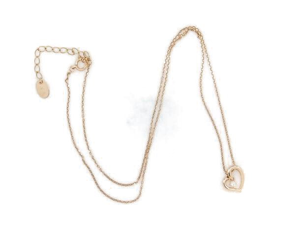 4°C K10PG Pink Gold Diamond Necklace for Women - Elegant 10K Rose Gold Pendant Jewelry Gift for Anniversary, Valentine's Day & Special Occasions