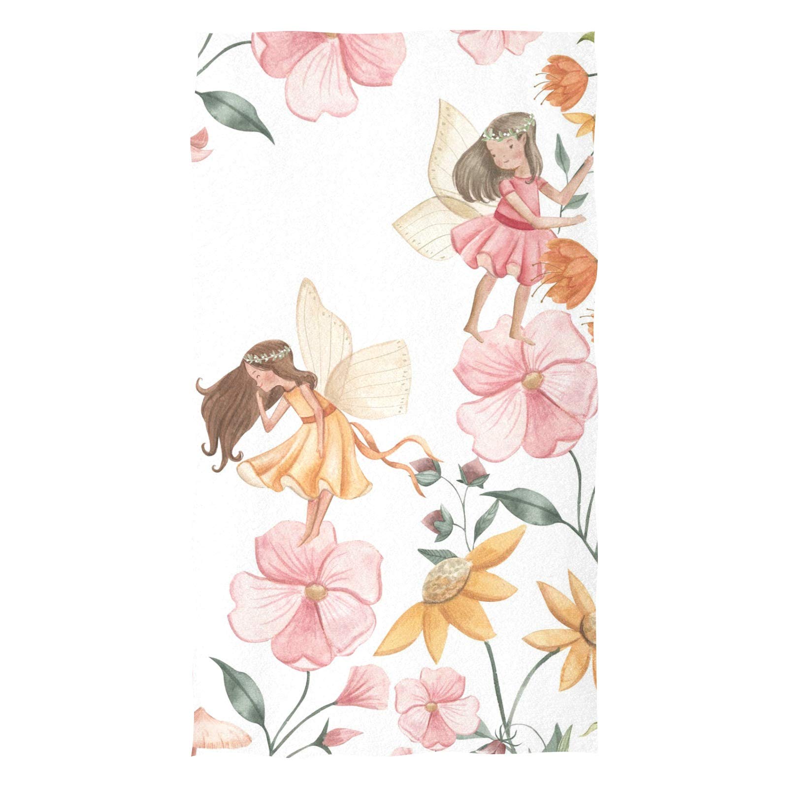 Floral Forest Fairy Hand Towels - Super Soft & Absorbent 16x28 Inch Bath Towels for Kitchen, Gym, Spa, Beach - Perfect Gift for Home Decor & Outdoor Activities