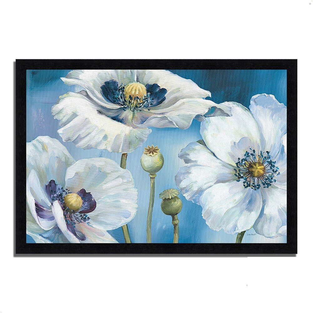 Blue Dance I by Lisa Audit - Framed Wall Art Print for Living Room, Bedroom & Office Decor | Modern Abstract Painting for Home & Office