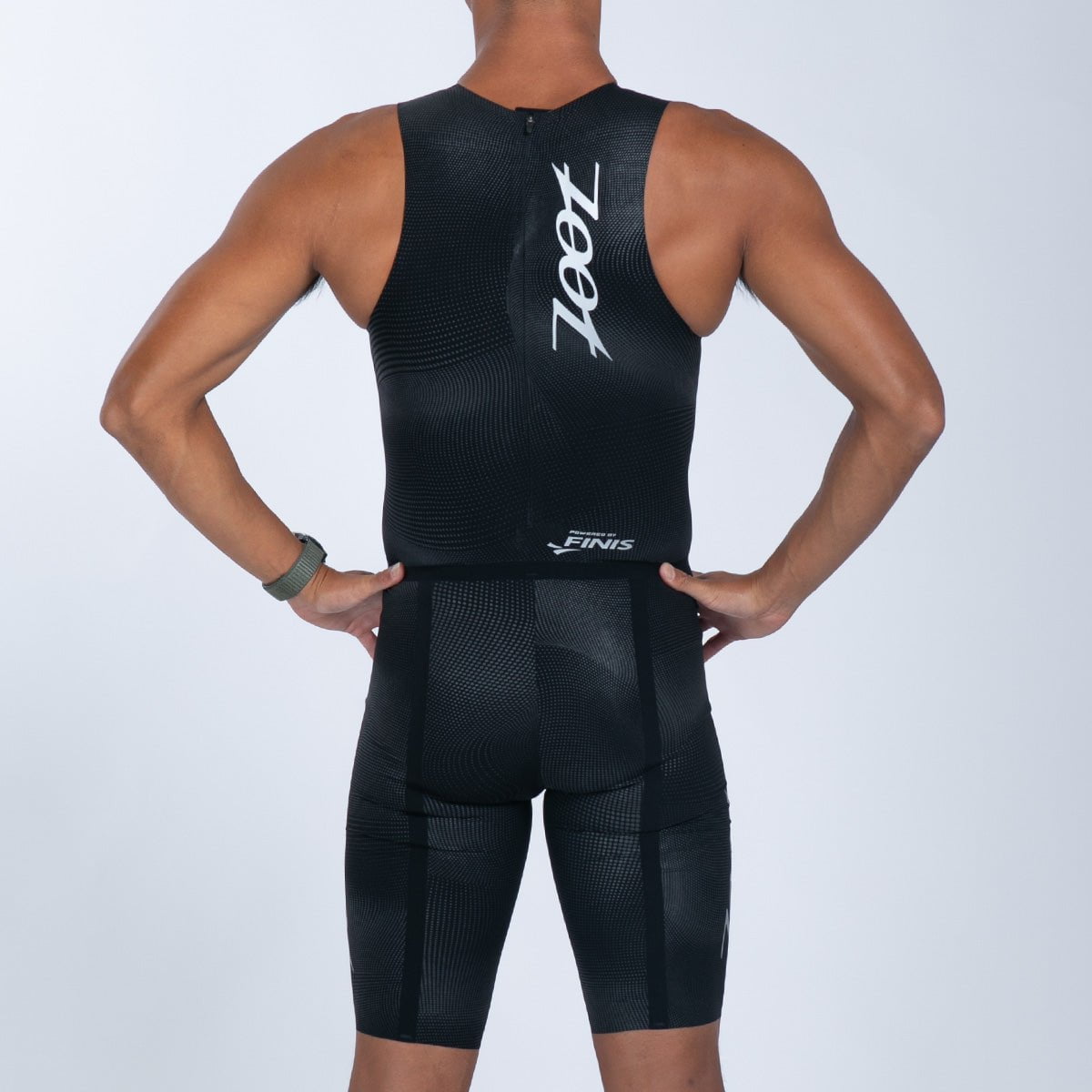 Men's Ultra HydroX Swimskin - High-Performance Swimwear for Competitive Swimming & Training - Black